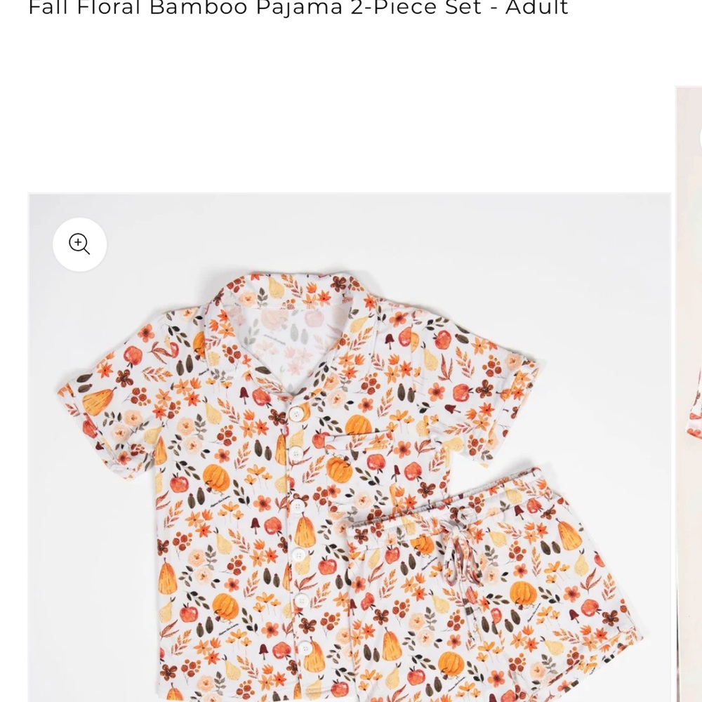 Women’s Fall Floral Bamboo Pajama Set